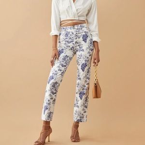 NWT Reformation High Rise Straight Jeans